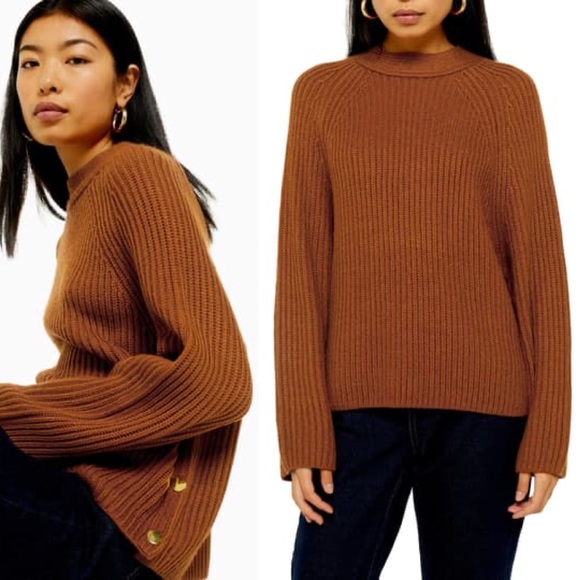 Topshop Sweaters - Topshop side button sweater Sz 12